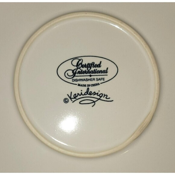 Certified International Embassy Ivory 14”Round Serving Plate Karidesign - Picture 5 of 5